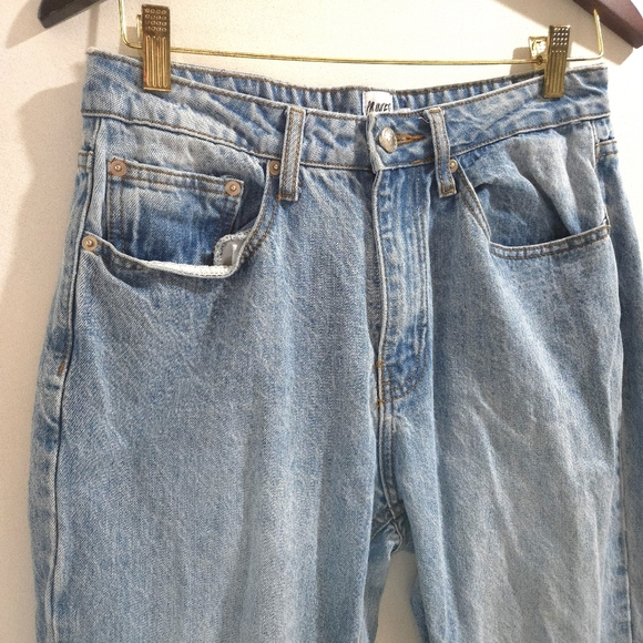 Princess Polly | Blue Distressed Women's Straight Leg Jean - Picture 2 of 13